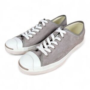 Converse Shoes Men's 11 Jack Purcell Suede Low Top Grey White Skater Casual